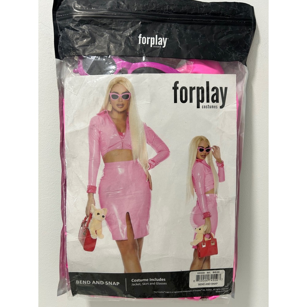 Halloween Hot Pink Costume Set Jacket Skirt Sunglasses M/L